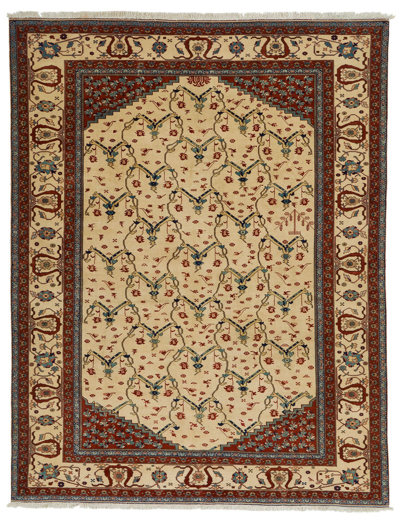 8x10 Ivory Persian Traditional Rug