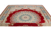 8x10 Red and Blue Turkish Silk Rug