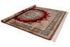 8x10 Red and Blue Turkish Silk Rug