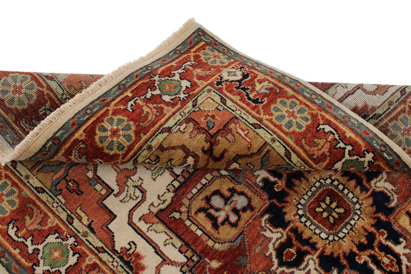 4x6 Ivory and Rust Anatolian Persian Rug