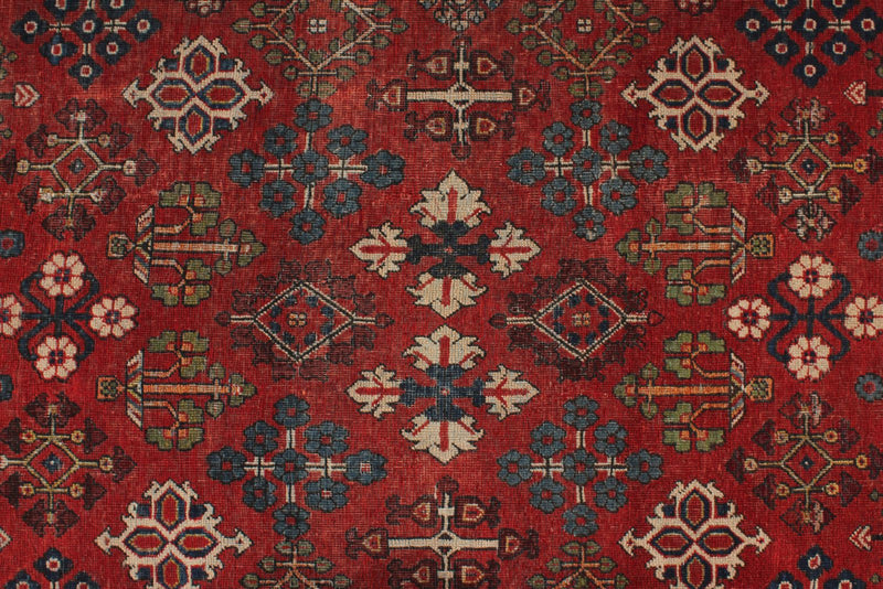 8x12 Red and Ivory  Persian Traditional Rug