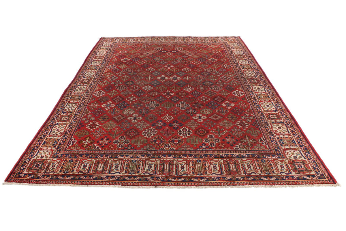8x12 Red and Ivory  Persian Traditional Rug
