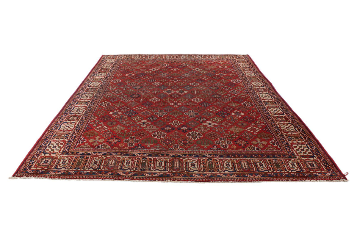 8x12 Red and Ivory  Persian Traditional Rug