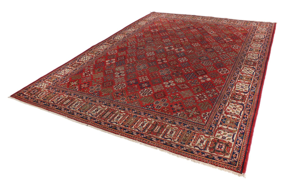 8x12 Red and Ivory  Persian Traditional Rug