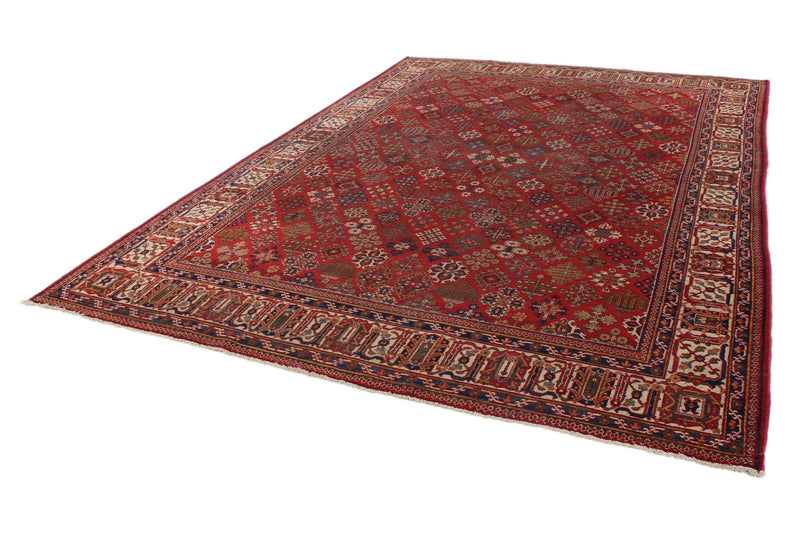 8x12 Red and Ivory  Persian Traditional Rug