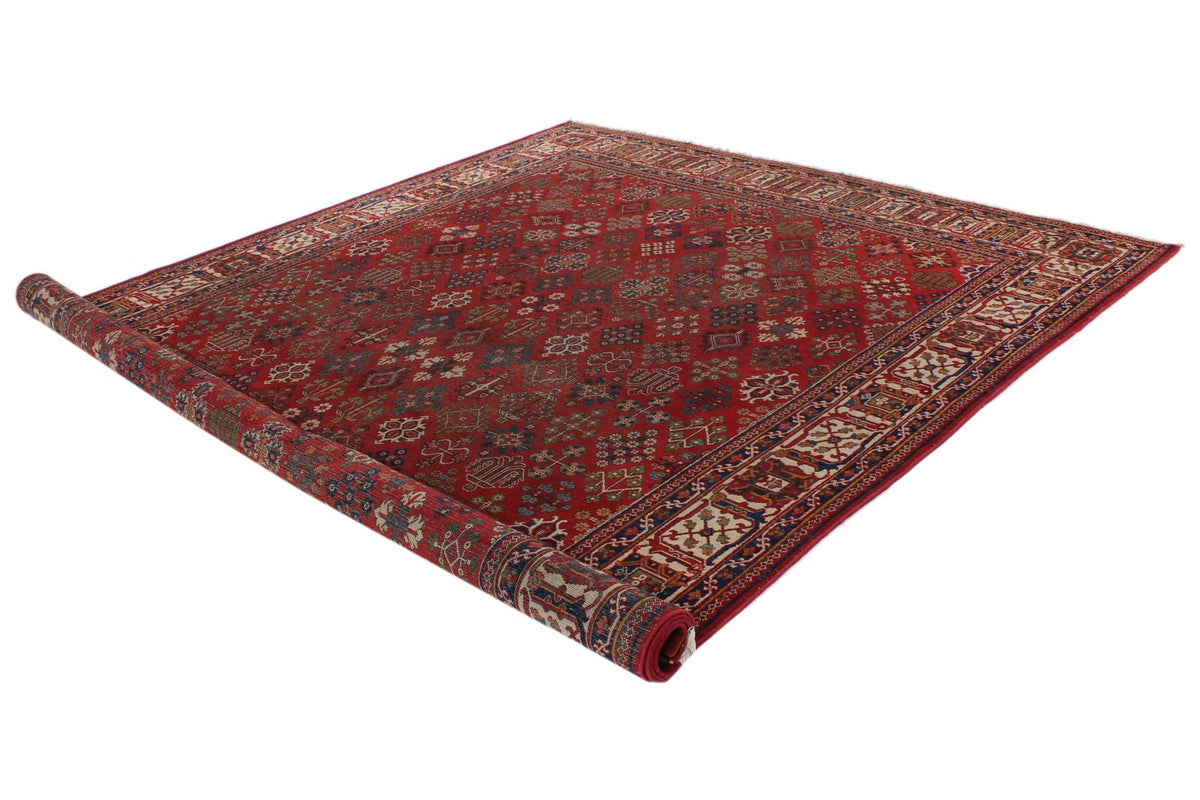8x12 Red and Ivory  Persian Traditional Rug