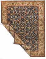 9x12 Blue and Beige Turkish Traditional Rug