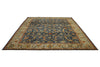 9x12 Blue and Beige Turkish Traditional Rug