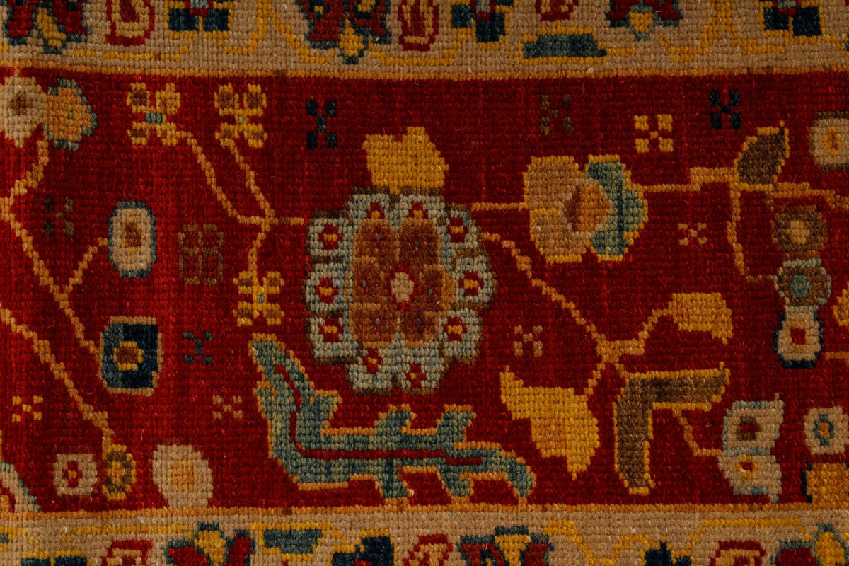 9x17 Blue and Red Turkish Traditional Runner