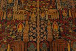 9x17 Blue and Red Turkish Traditional Runner