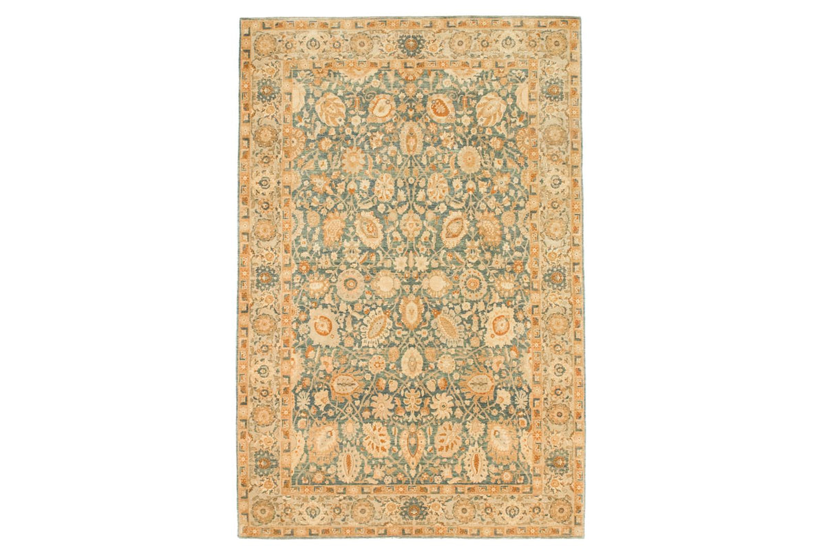 6x9 Blue and White Turkish Traditional Rug