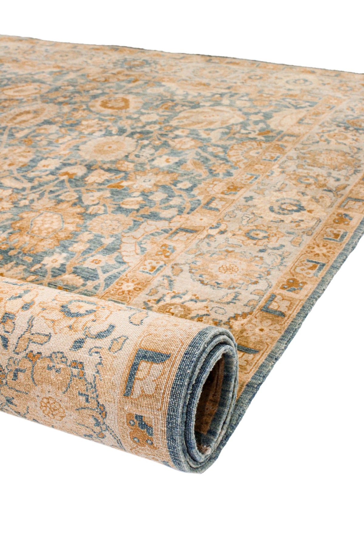 6x9 Blue and White Turkish Traditional Rug