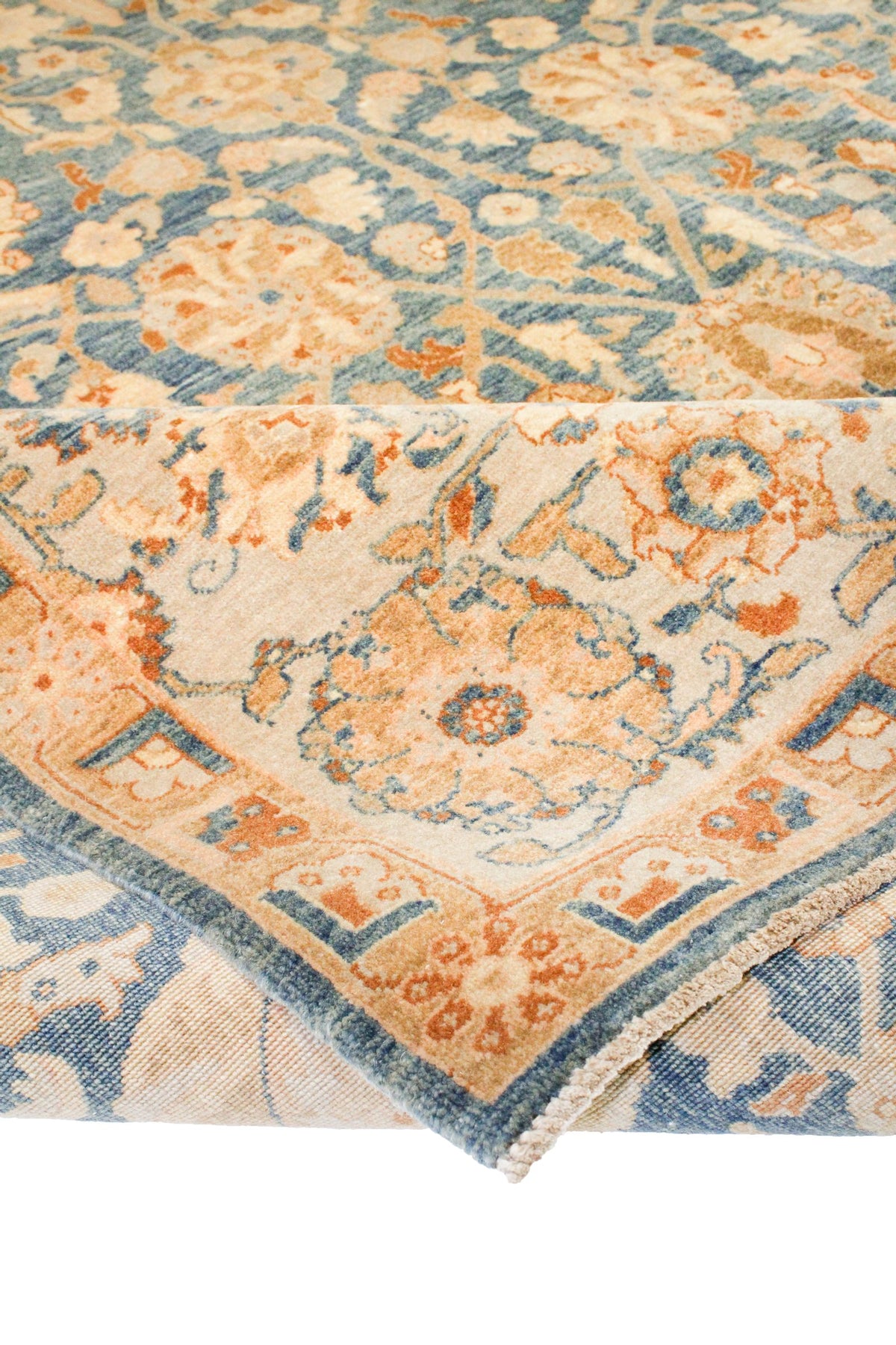 6x9 Blue and White Turkish Traditional Rug