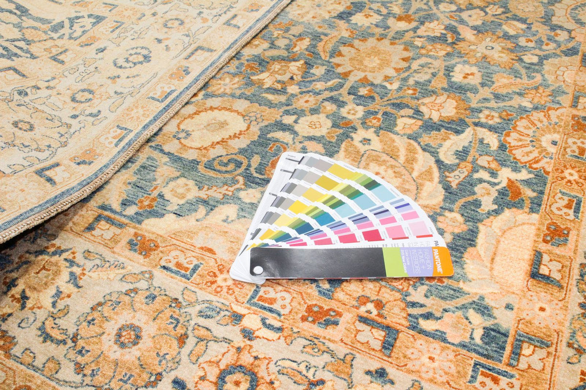 6x9 Blue and White Turkish Traditional Rug