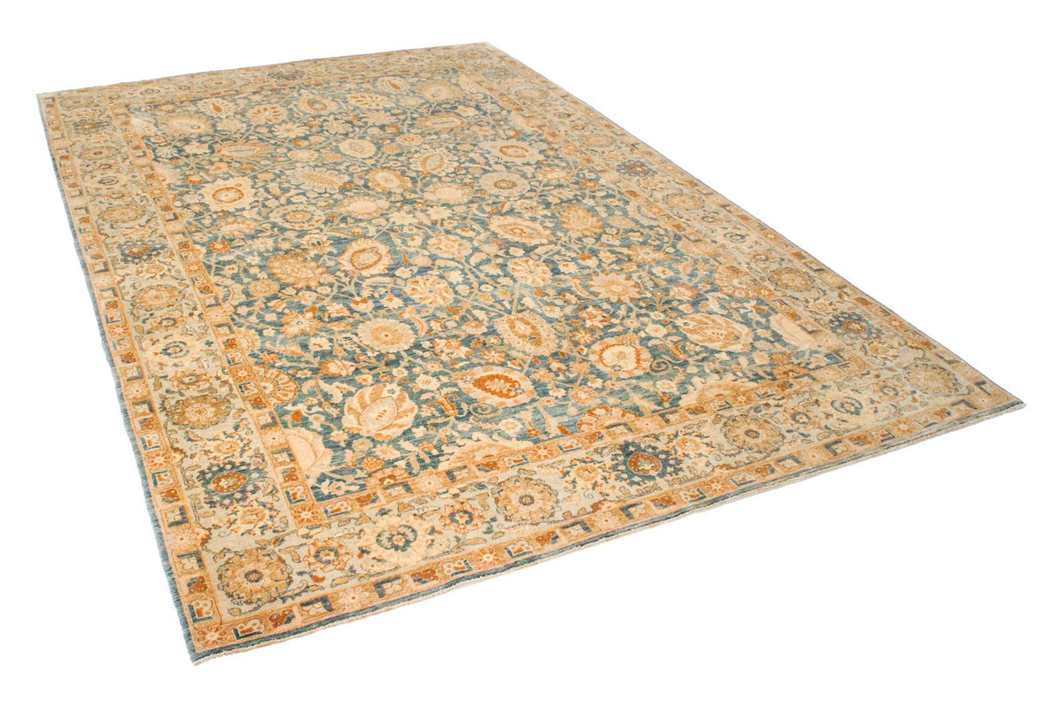 6x9 Blue and White Turkish Traditional Rug