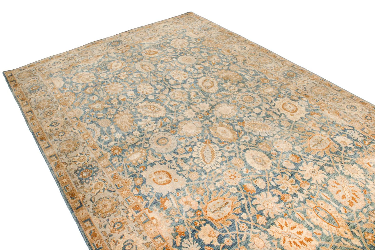 6x9 Blue and White Turkish Traditional Rug