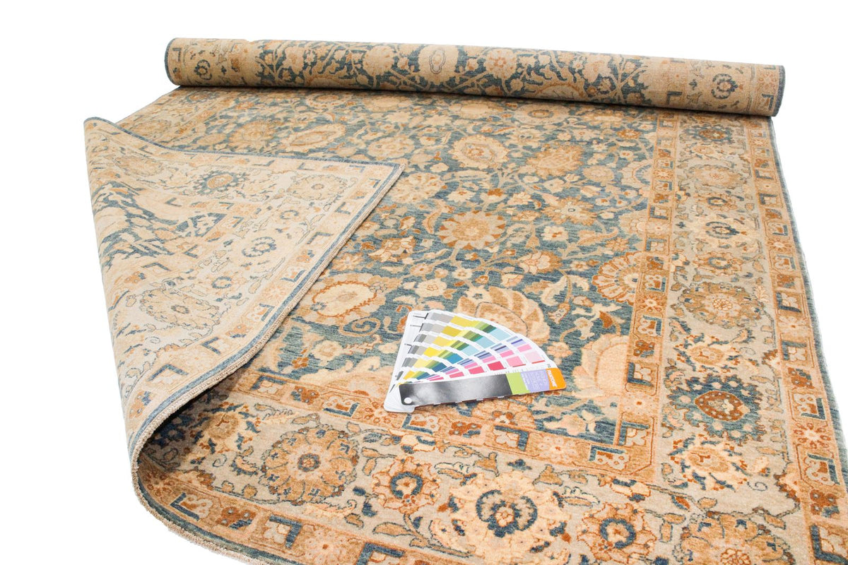 6x9 Blue and White Turkish Traditional Rug