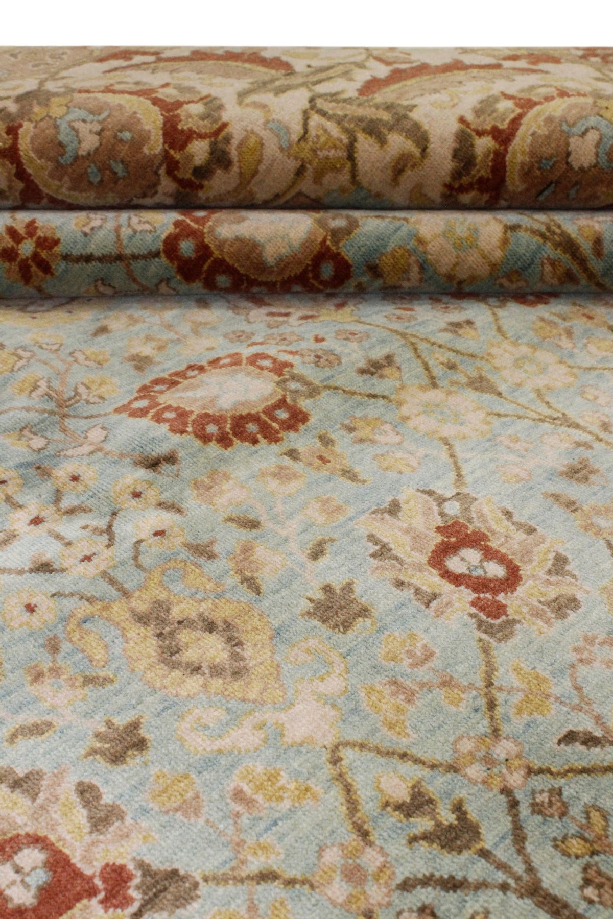 8x10 Blue and White Turkish Traditional Rug