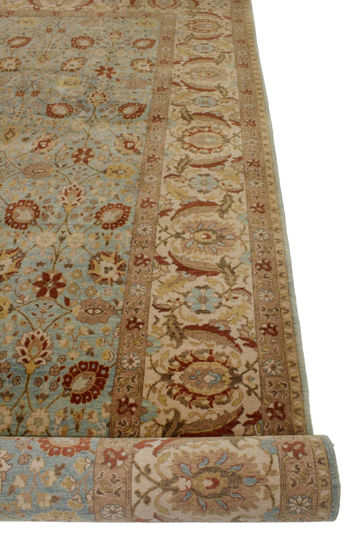 8x10 Blue and White Turkish Traditional Rug