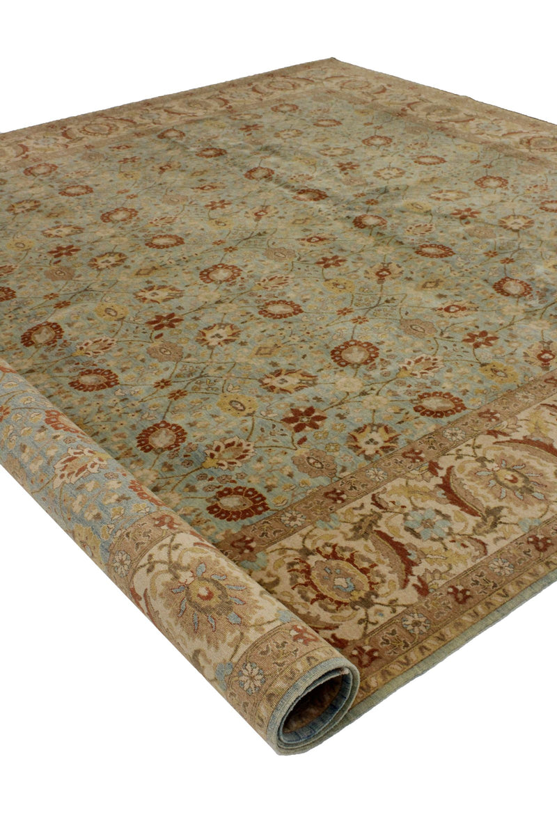 8x10 Blue and White Turkish Traditional Rug
