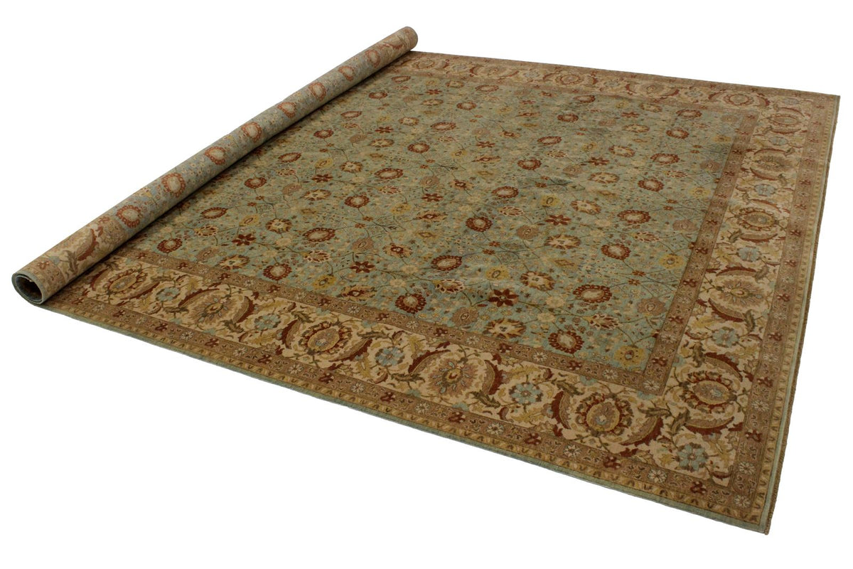 8x10 Blue and White Turkish Traditional Rug