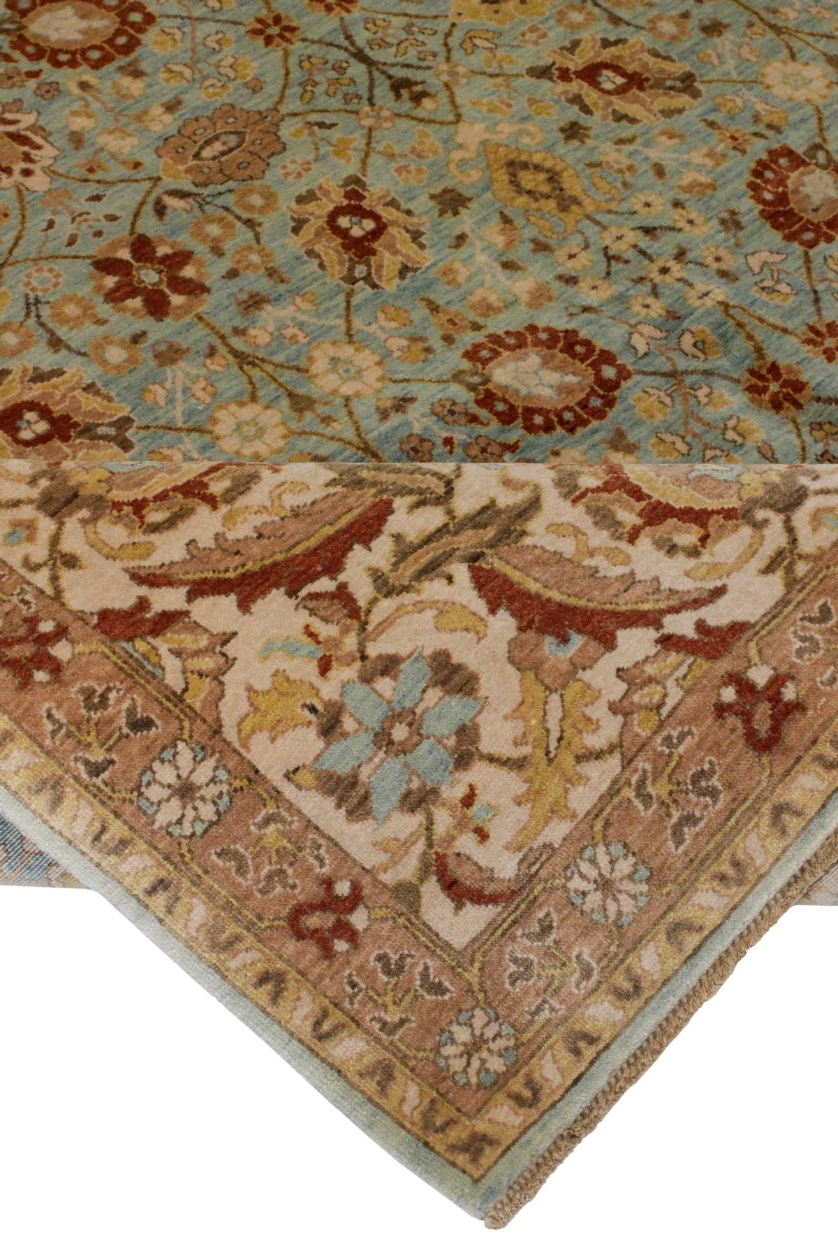8x10 Blue and White Turkish Traditional Rug