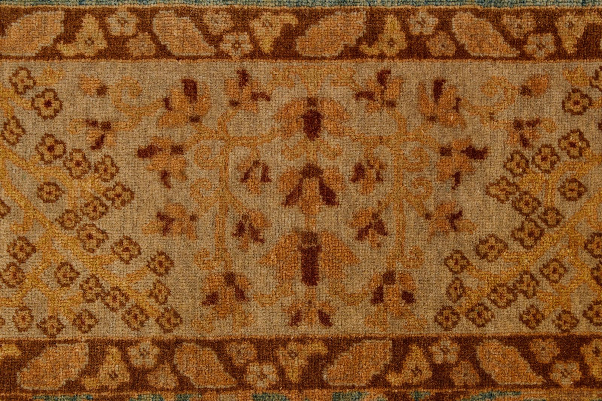 5x17 Green and White Turkish Traditional Runner
