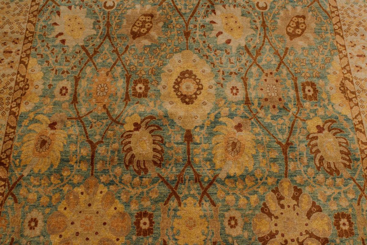 5x17 Green and White Turkish Traditional Runner