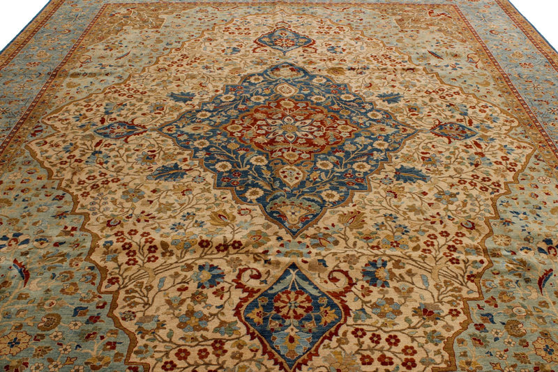 10x14 Blue and White Turkish Traditional Rug