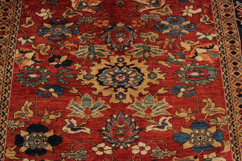 9x12 Red and Navy Anatolian Traditional Rug