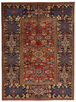 9x12 Red and Navy Anatolian Traditional Rug