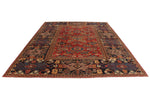 9x12 Red and Navy Anatolian Traditional Rug