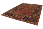 9x12 Red and Navy Anatolian Traditional Rug