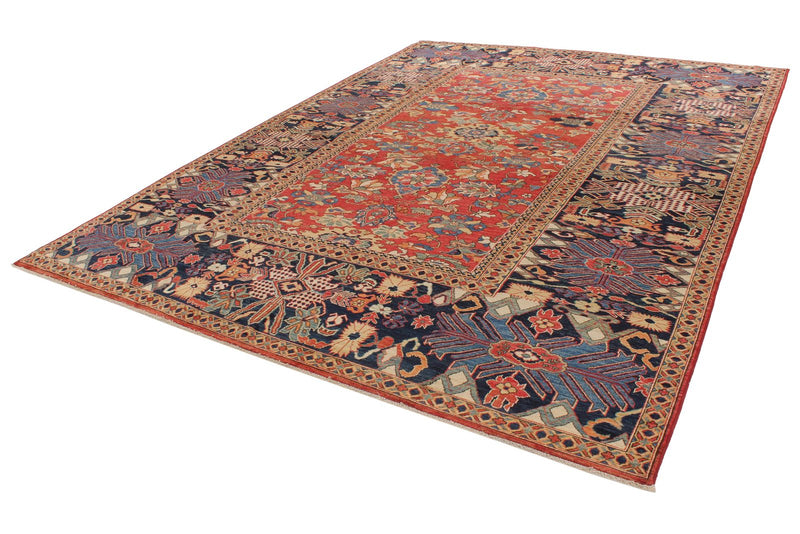 9x12 Red and Navy Anatolian Traditional Rug