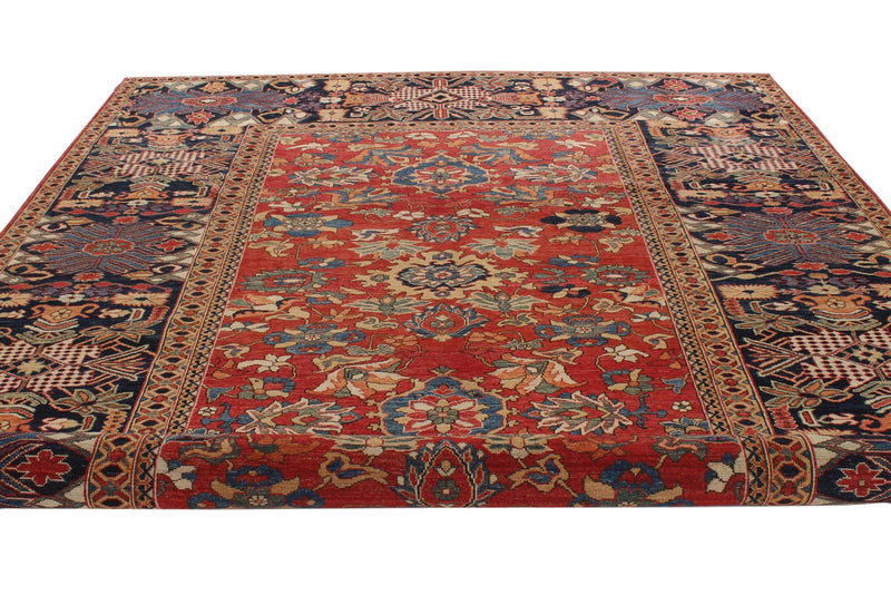 9x12 Red and Navy Anatolian Traditional Rug