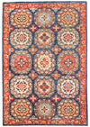 6x9 Blue and Red Persian Rug