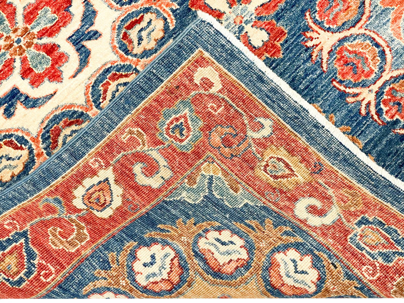 6x9 Blue and Red Persian Rug