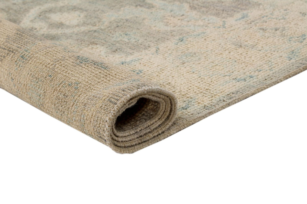 3x11 Gray and Ivory Turkish Oushak Runner