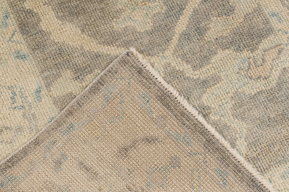 3x11 Gray and Ivory Turkish Oushak Runner