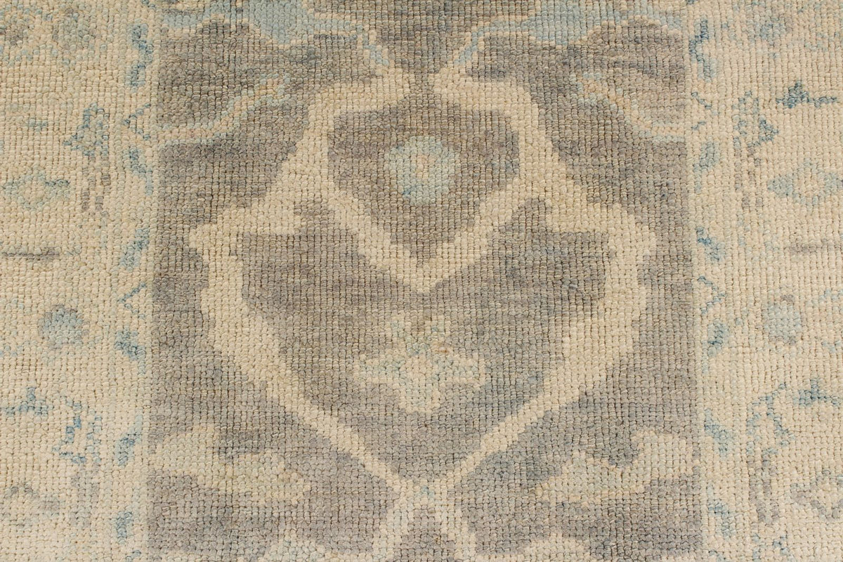 3x11 Gray and Ivory Turkish Oushak Runner