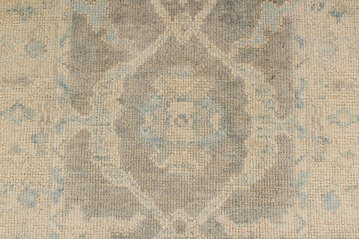 3x11 Gray and Ivory Turkish Oushak Runner