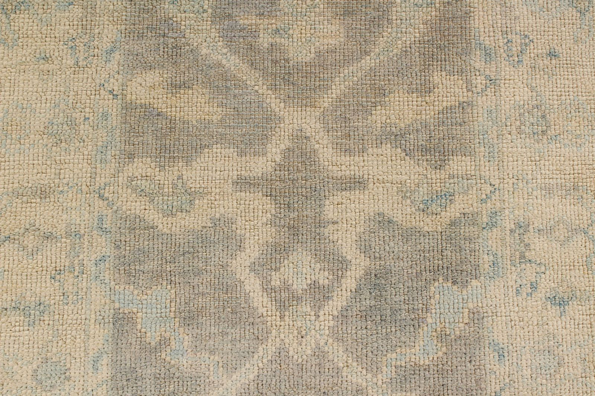 3x11 Gray and Ivory Turkish Oushak Runner