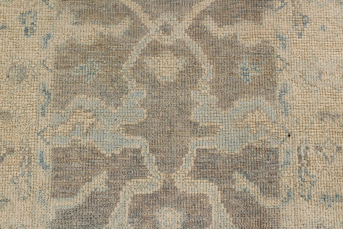 3x11 Gray and Ivory Turkish Oushak Runner