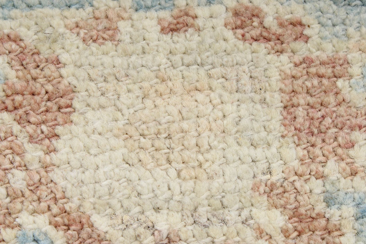 3x22 Gray and Blue Turkish Oushak Runner