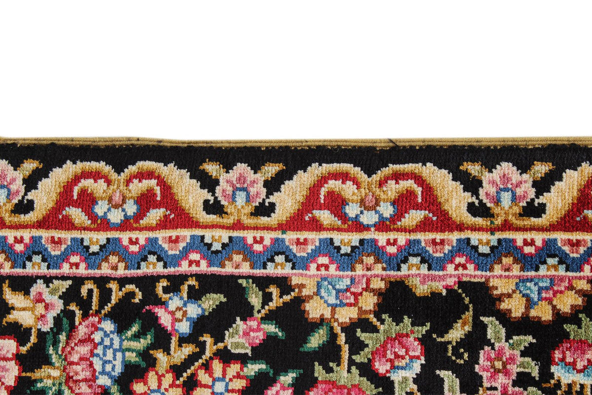 4x6 Red and Black Turkish Silk Rug