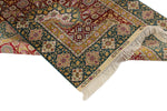 4x6 Red and Green Turkish Silk Rug