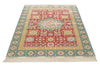 4x6 Red and Green Turkish Silk Rug