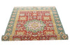 4x6 Red and Green Turkish Silk Rug