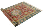 4x6 Red and Green Turkish Silk Rug