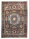 5x7 Green and Multicolor Turkish Tribal Rug